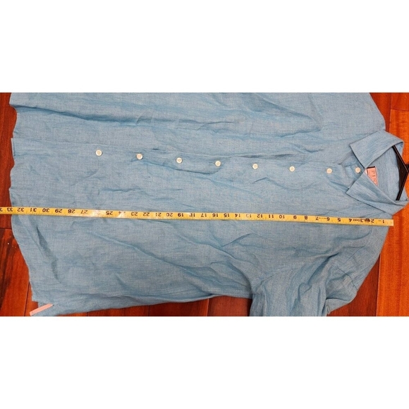 Thomas Pink Men's Pure Linen Shirt XL Long Sleeve CLASSIC DRESS SHIRT‎ - Picture 6 of 9